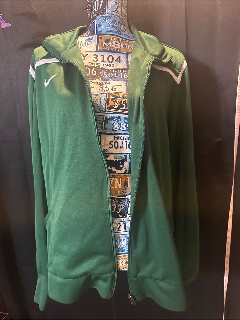 Nike Dark Green Dri-FIT Pullover with White Logo
